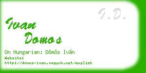 ivan domos business card