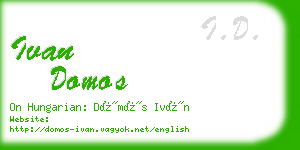 ivan domos business card